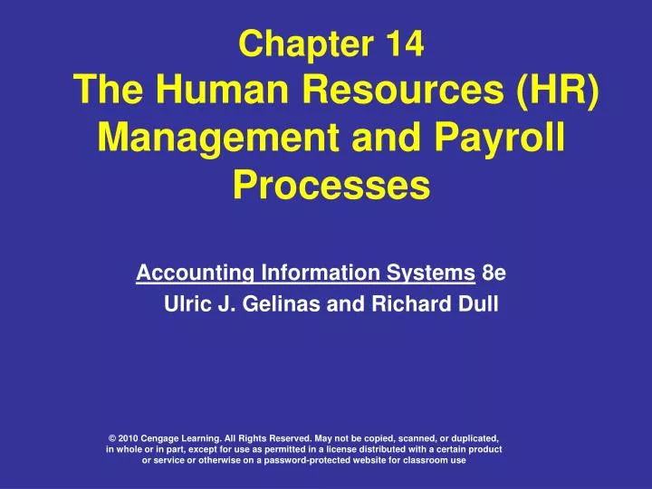 chapter 14 the human resources hr management and payroll processes