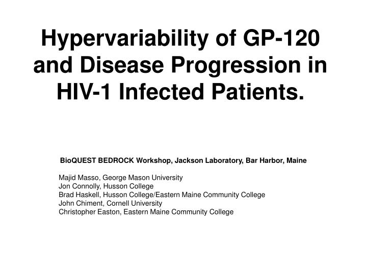 hypervariability of gp 120 and disease progression in hiv 1 infected patients