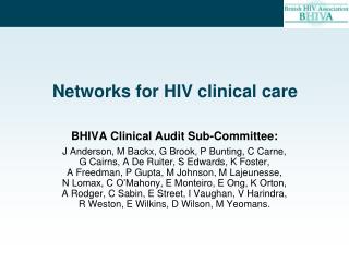 Networks for HIV clinical care