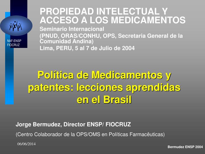 pol tica de medicamentos y patentes lecciones aprendidas en el brasil