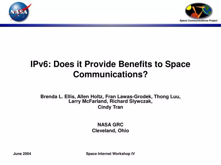 ipv6 does it provide benefits to space communications