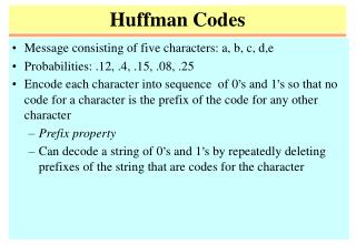 Huffman Codes