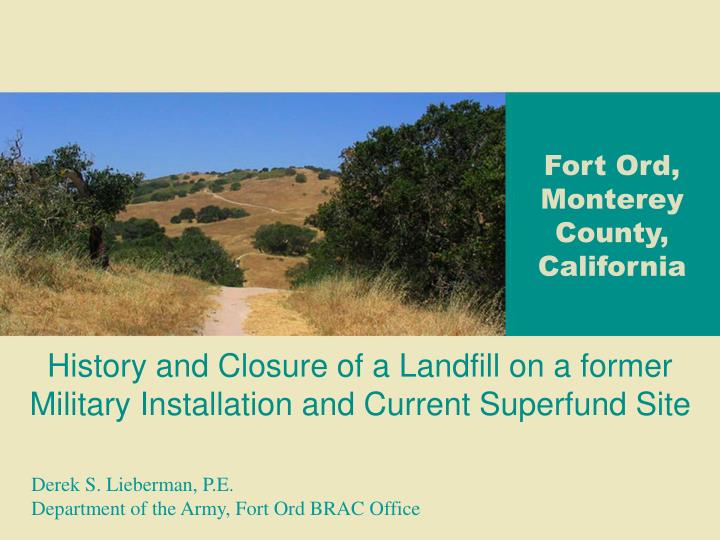 fort ord monterey county california