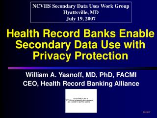Health Record Banks Enable Secondary Data Use with Privacy Protection