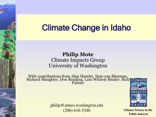 Climate Change in Idaho
