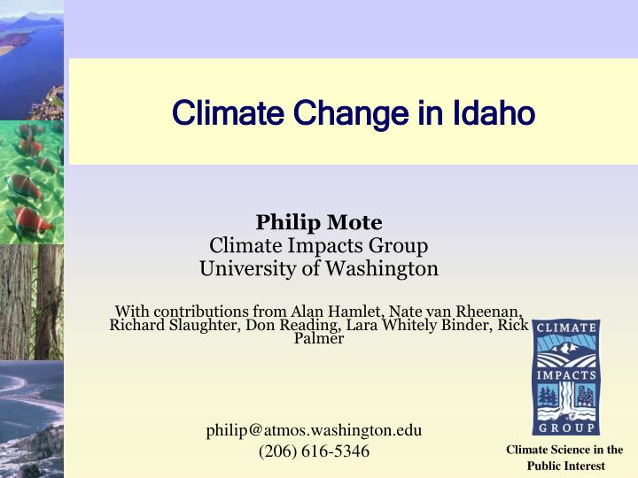 climate change in idaho