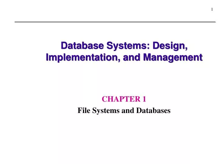 database systems design implementation and management