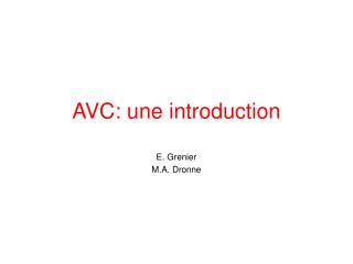 avc une introduction