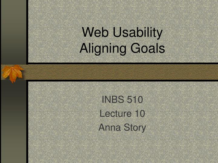 web usability aligning goals