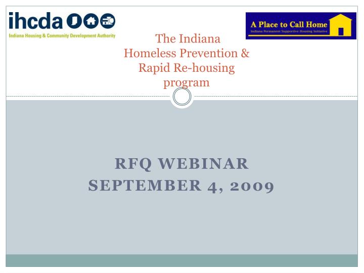 the indiana homeless prevention rapid re housing program