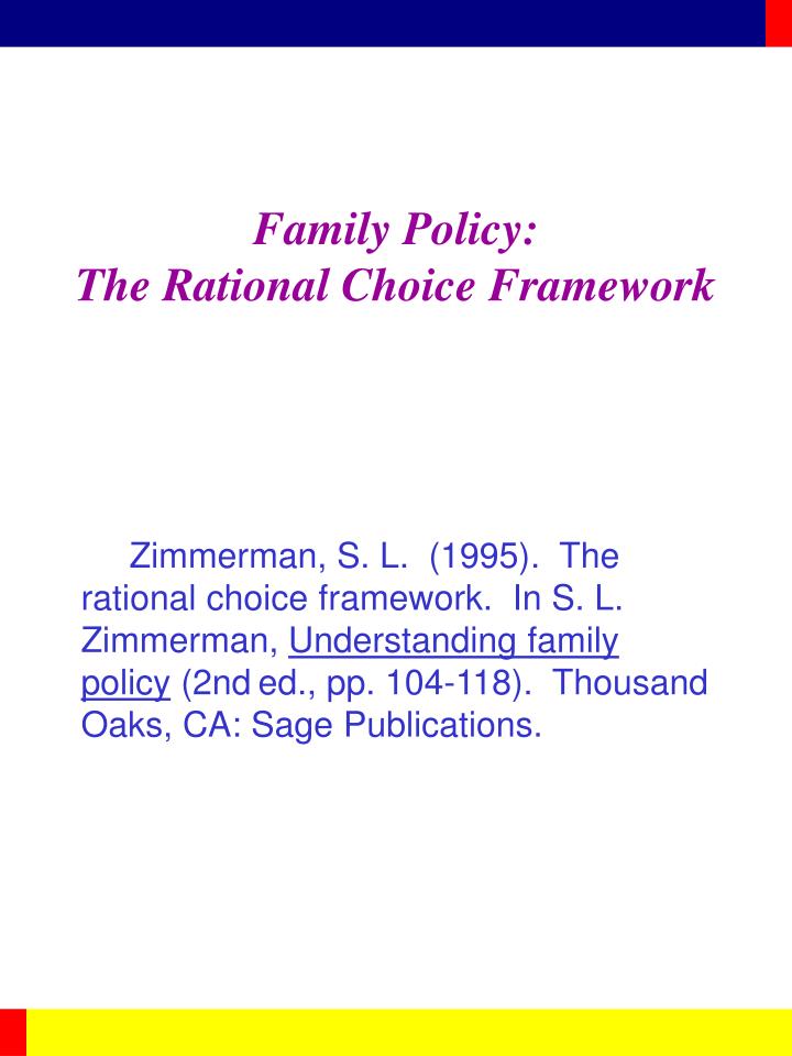 family policy the rational choice framework