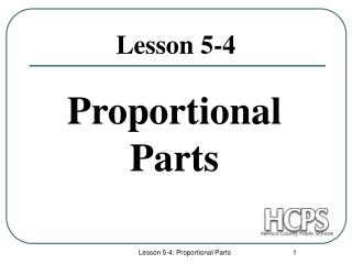 Proportional Parts