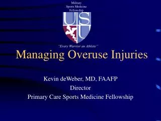Managing Overuse Injuries