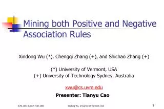 Mining both Positive and Negative Association Rules