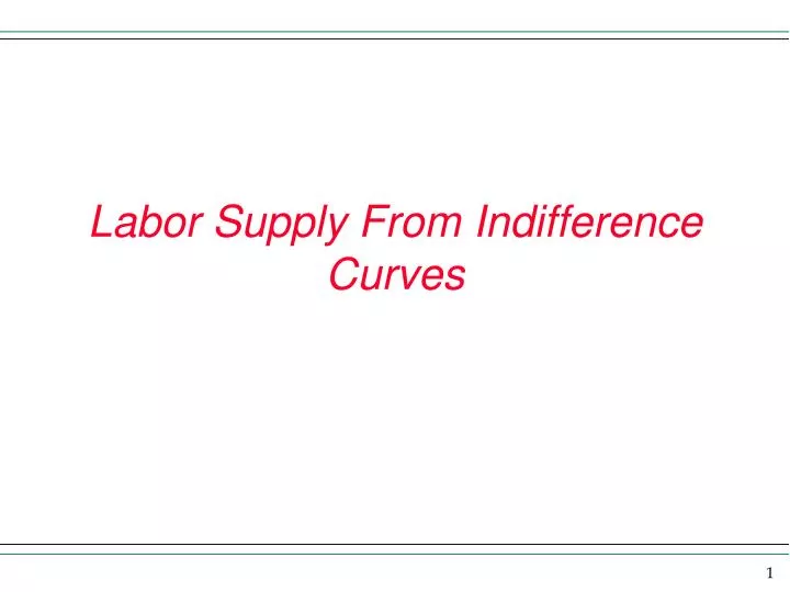 labor supply from indifference curves