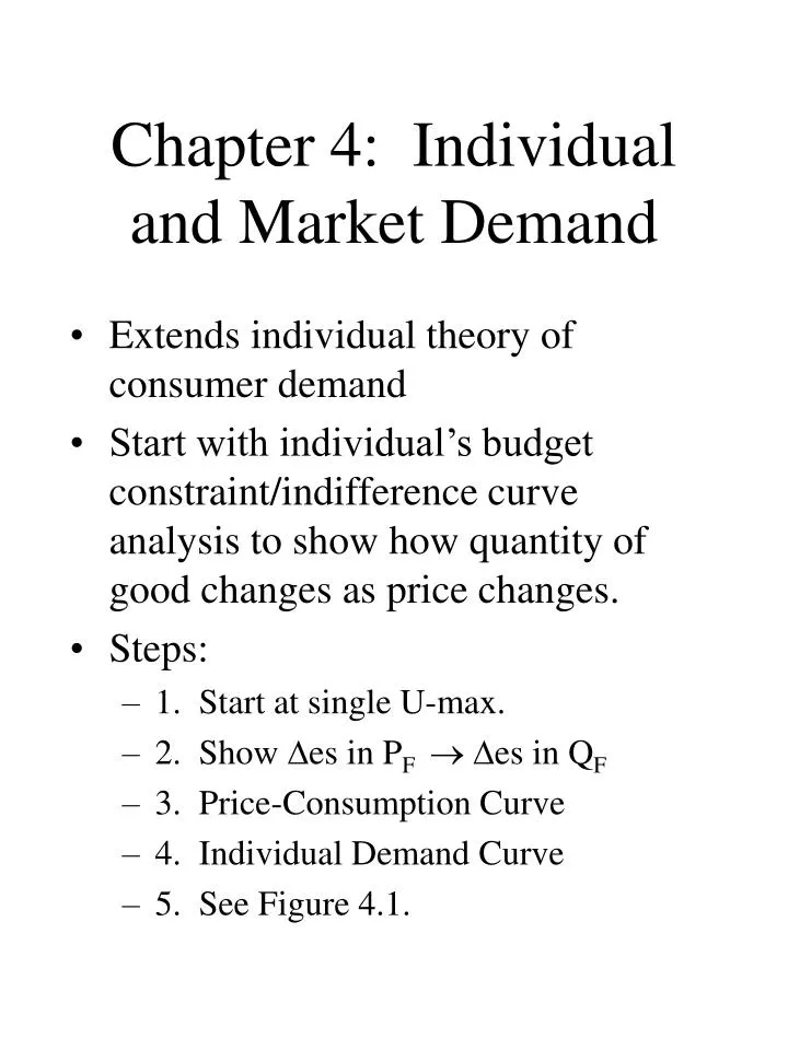 chapter 4 individual and market demand
