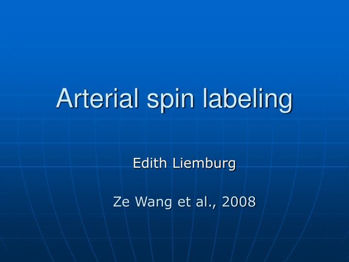 arterial spin labeling
