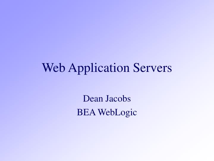 web application servers