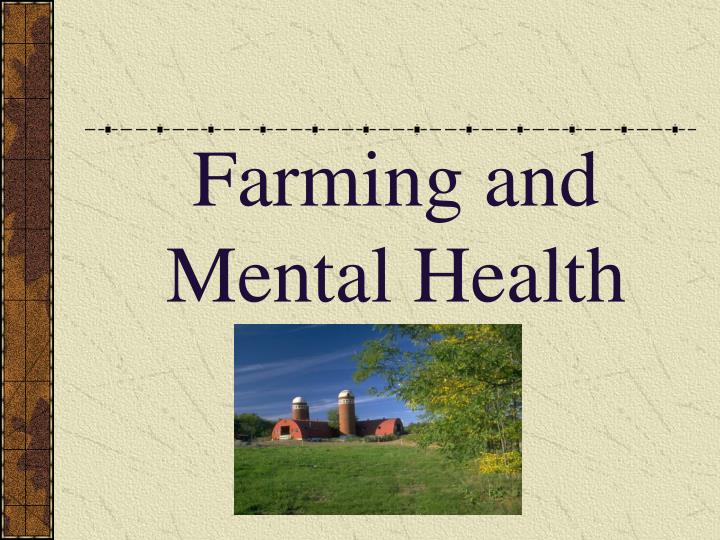 farming and mental health