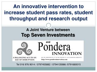 An innovative intervention to increase student pass rates, student throughput and research output