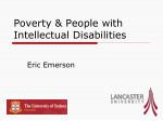 Poverty &amp; People with Intellectual Disabilities - slide 1