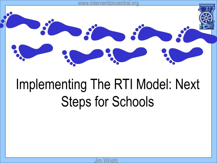 implementing the rti model next steps for schools
