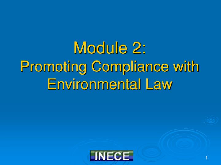 module 2 promoting compliance with environmental law