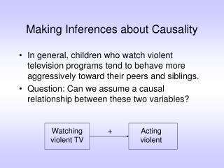 Making Inferences about Causality