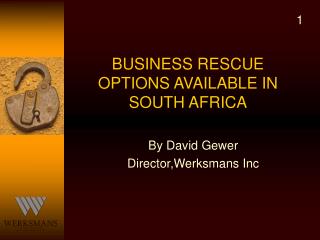 BUSINESS RESCUE OPTIONS AVAILABLE IN SOUTH AFRICA