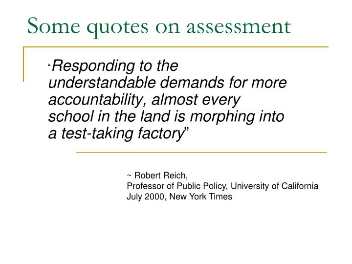 some quotes on assessment