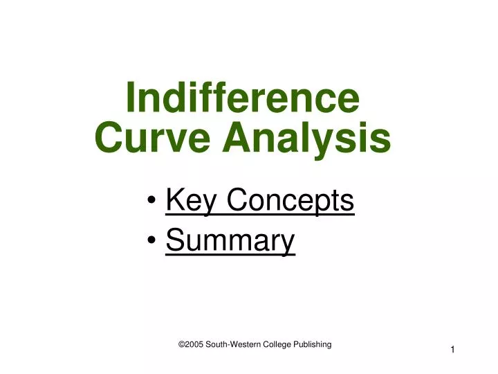 indifference curve analysis