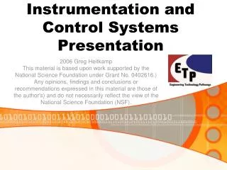 Instrumentation and Control Systems Presentation