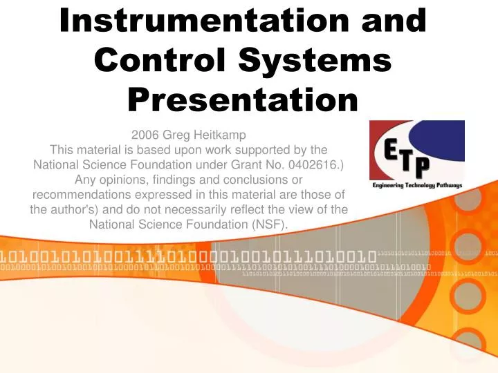 instrumentation and control systems presentation