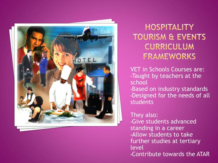 hospitality tourism events curriculum frameworks
