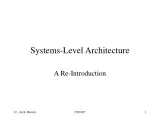 Systems-Level Architecture
