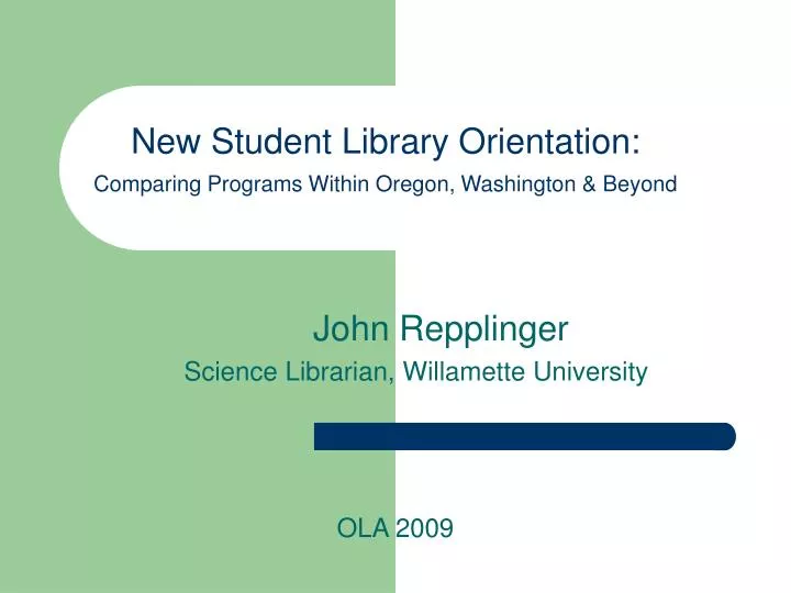 new student library orientation comparing programs within oregon washington beyond