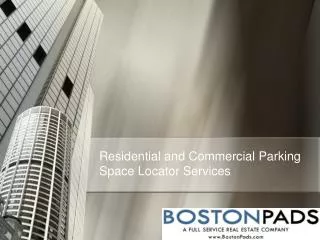 Revised - Residential and Commercial Parking Space Locator S