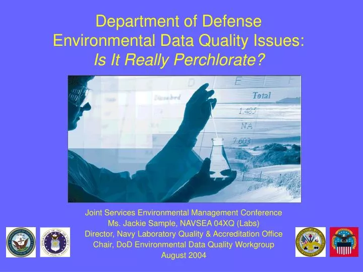 department of defense environmental data quality issues is it really perchlorate