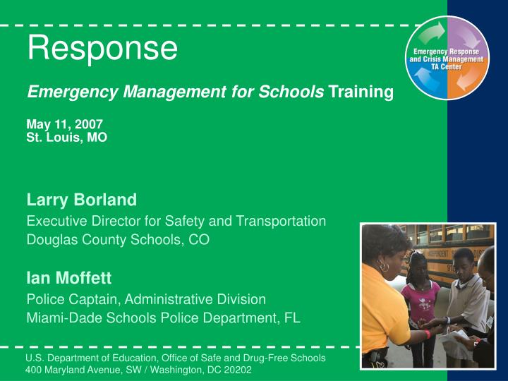 response emergency management for schools training may 11 2007 st louis mo