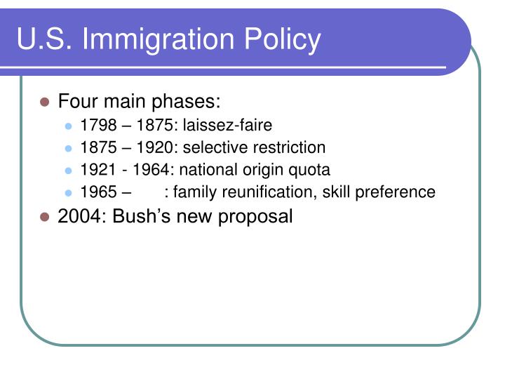u s immigration policy