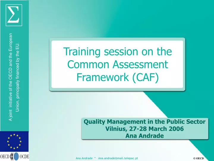 training session on the common assessment framework caf