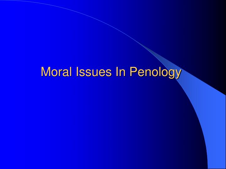 moral issues in penology