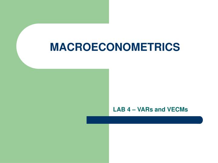 macroeconometrics