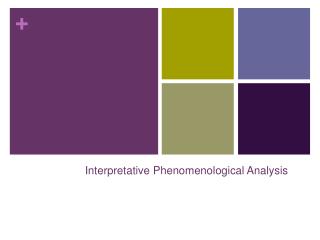 interpretative phenomenological analysis