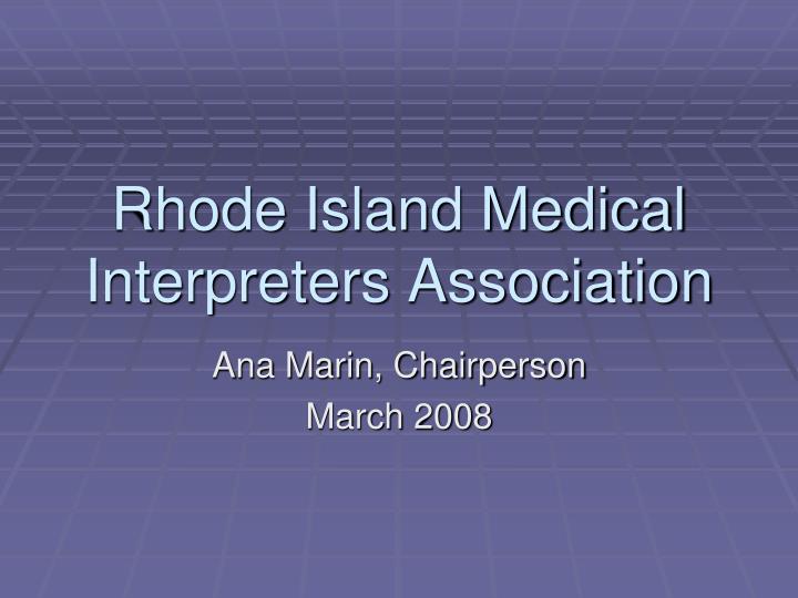 rhode island medical interpreters association