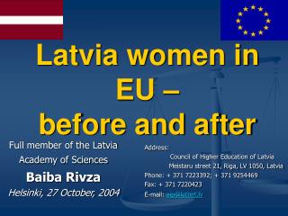 Latvia women in EU – before and after