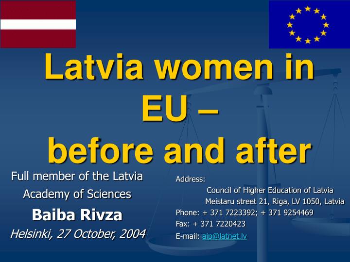 latvia women in eu before and after