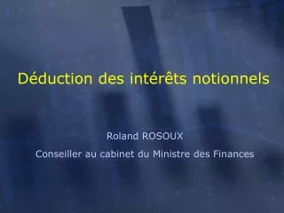 d duction des int r ts notionnels