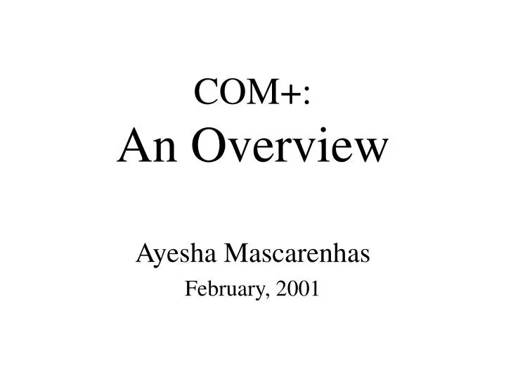 com an overview