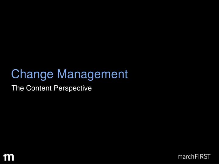 change management